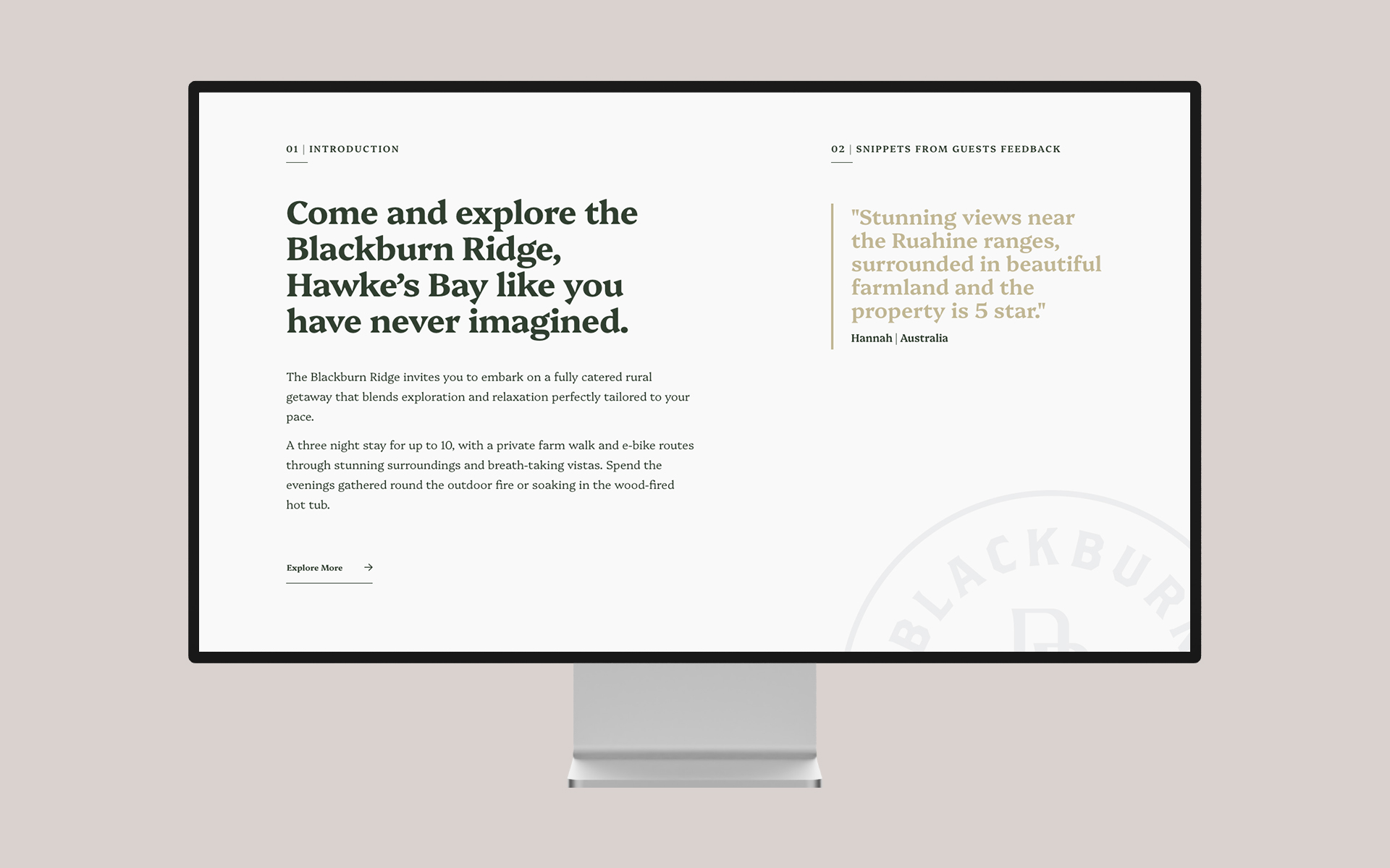 Blackburn Ridge Brand Design.