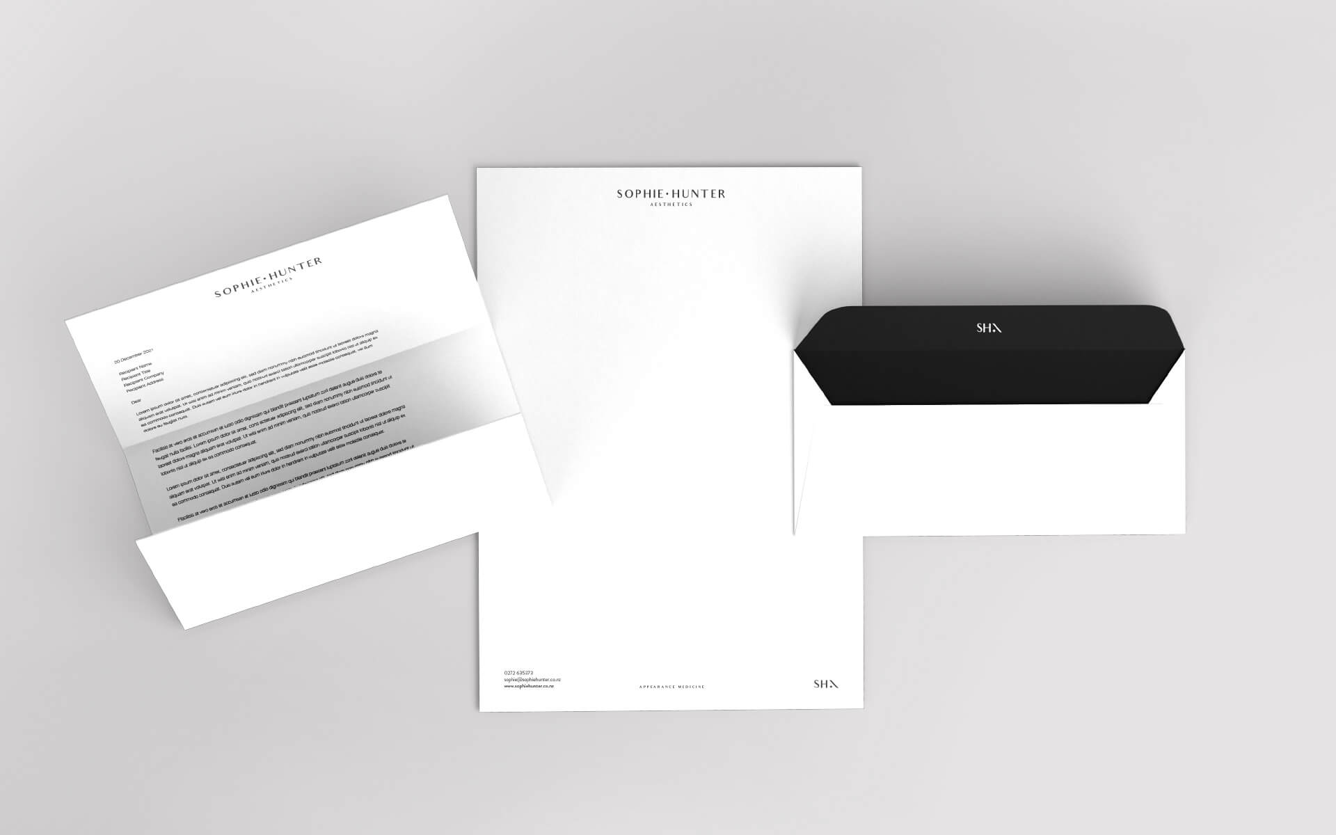 Sophie Hunter Aesthetics Brand Design.