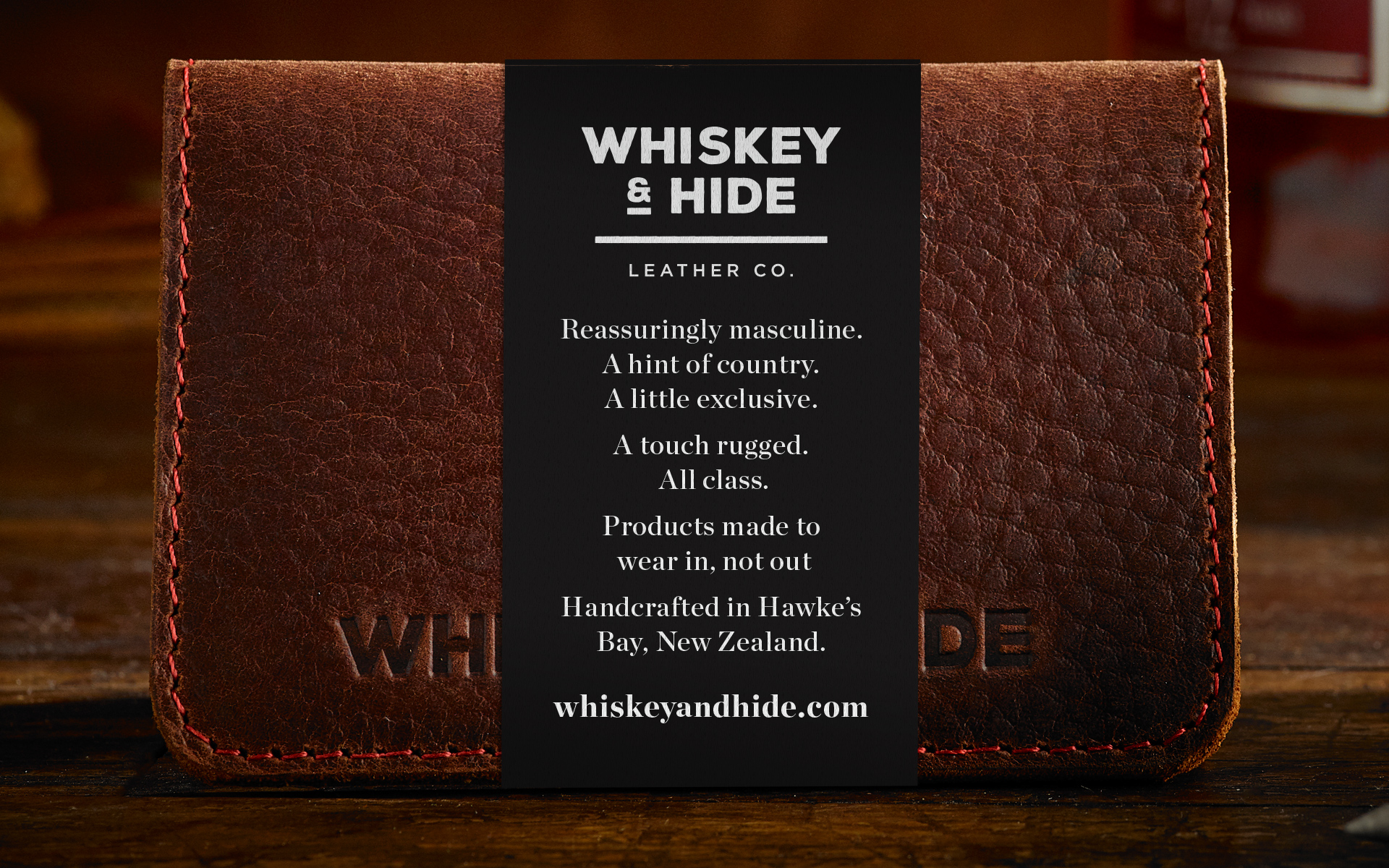 Whiskey & Hide Brand Concept.