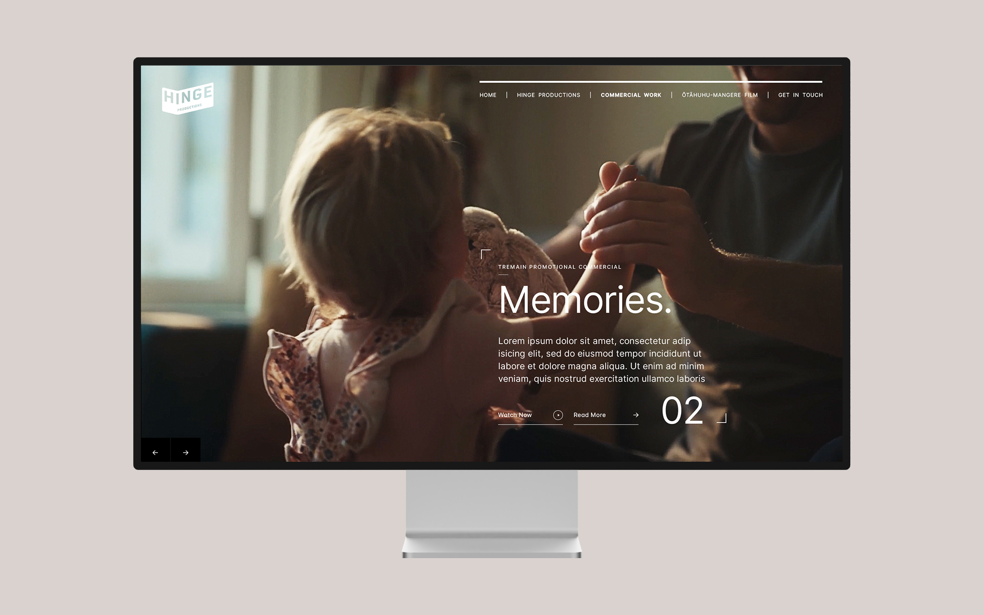Hinge Productions UX Design.