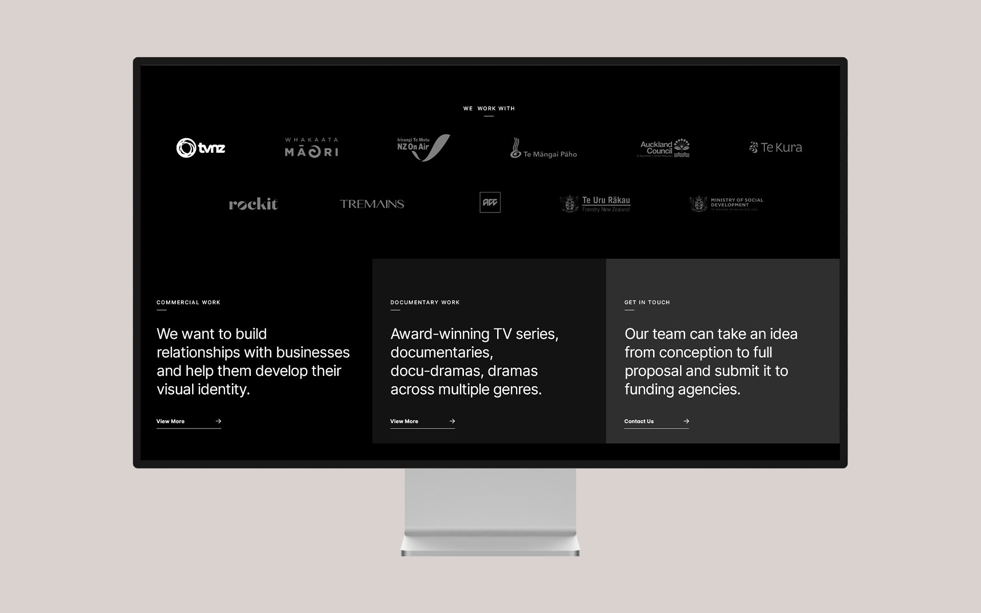 Hinge Productions UX Design.